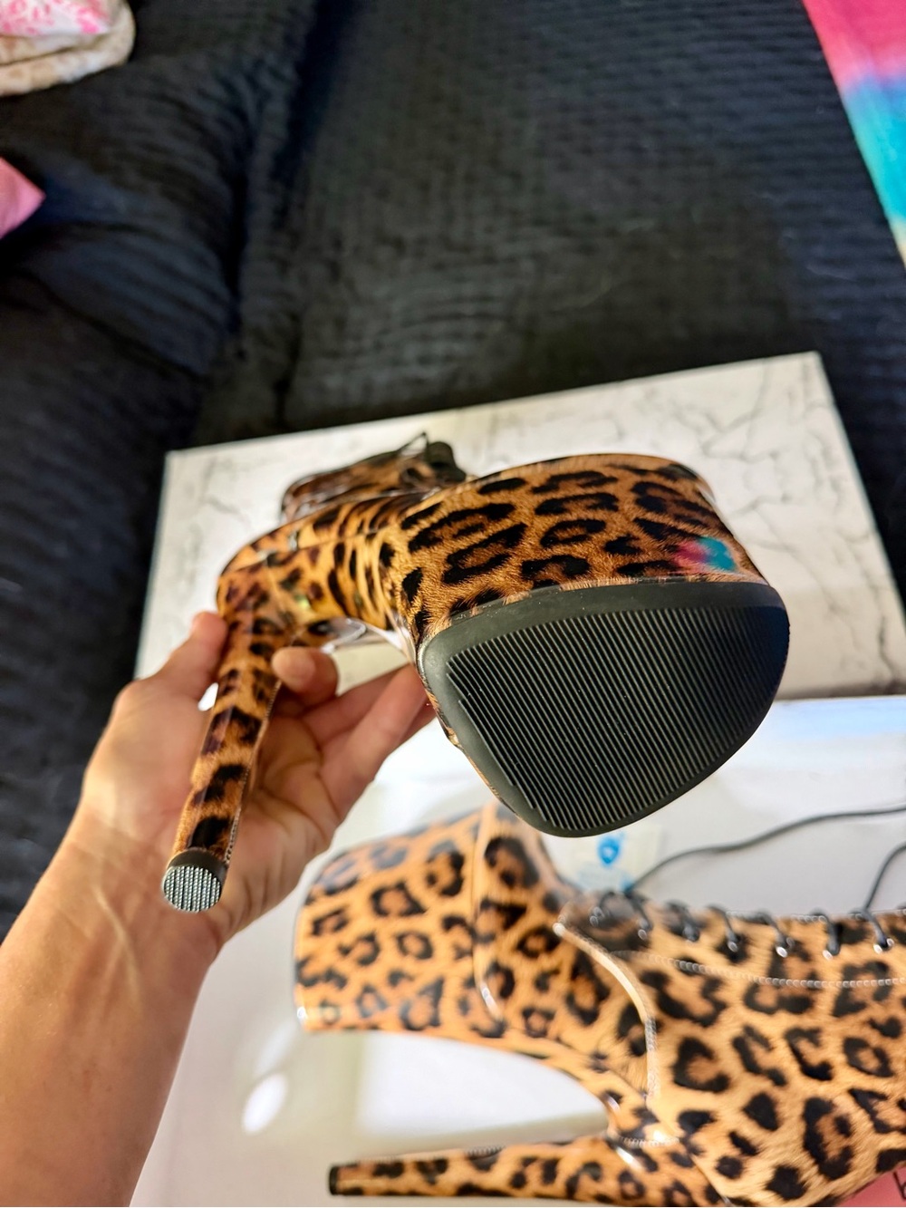 Empire Kicks Leopard Platform Booties - Leopard - Picture 2 of 4